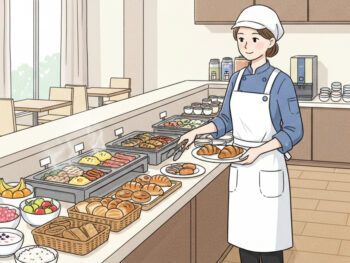 東横INN(朝食準備)